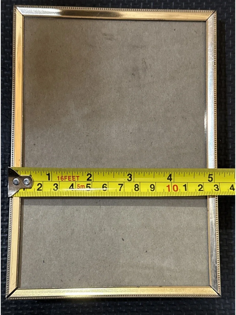 Vintage 5” X 7” Gold Toned Metal Picture Frame Free Standing | Wall Hang